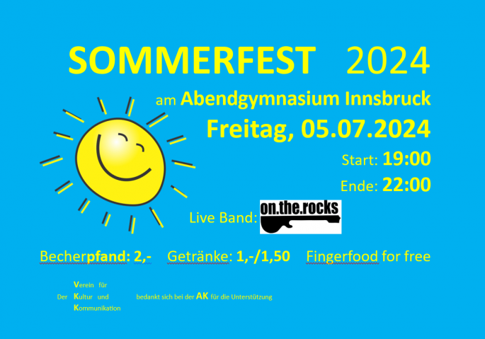 Sommerfest am 5 Juli 2024 Plakat