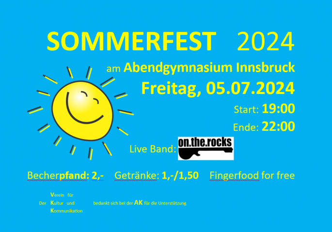 © Melanie Degasperi Sommerfest am 5 Juli 2024 Plakat
