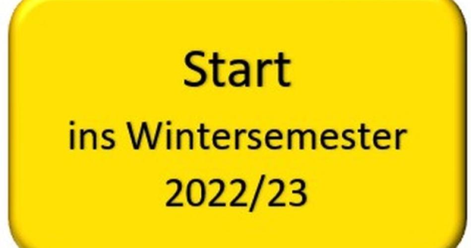 Start ins Wintersemester 22_23