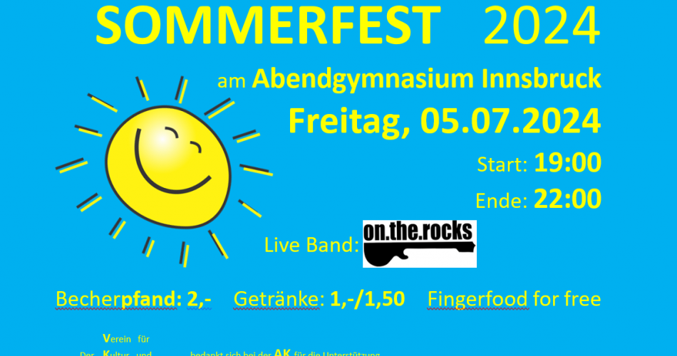 Sommerfest am 5 Juli 2024 Plakat
